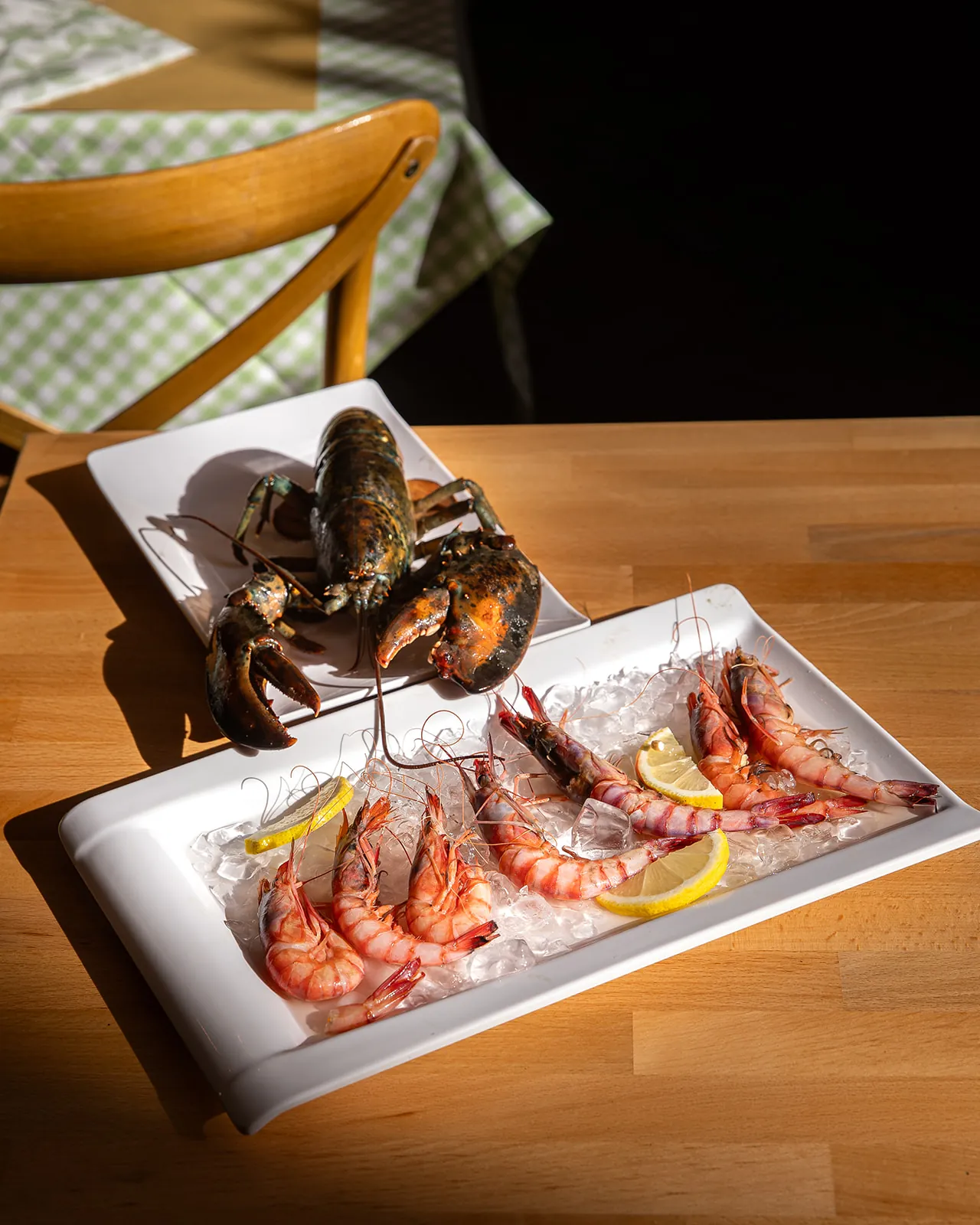 Mussels and prawns